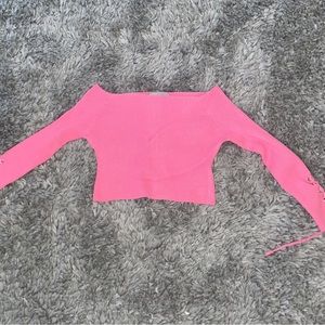 Pink Cropped Sweater
